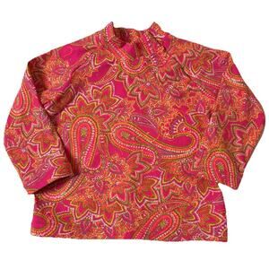 Coolibar UPF‎ 50+ Baby Wave Rash Guard Top Infant 6 M SPF Coral Paisley